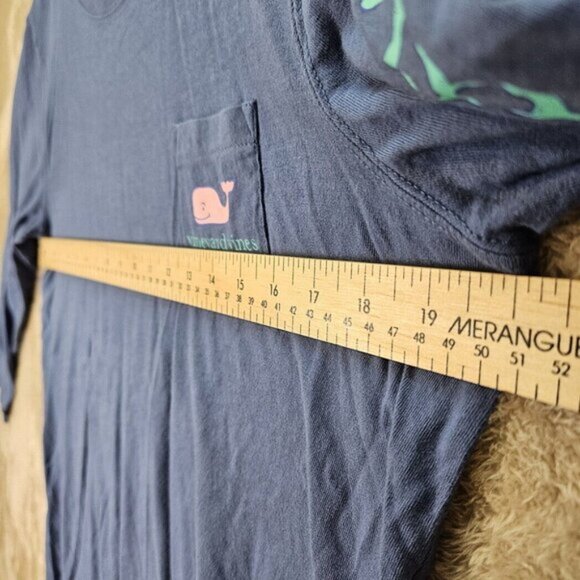 Vineyard Vines T-Shirt Golf Cart Long Sleeve Pocket Tee Double Sided Unisex Sz S - Picture 3 of 10